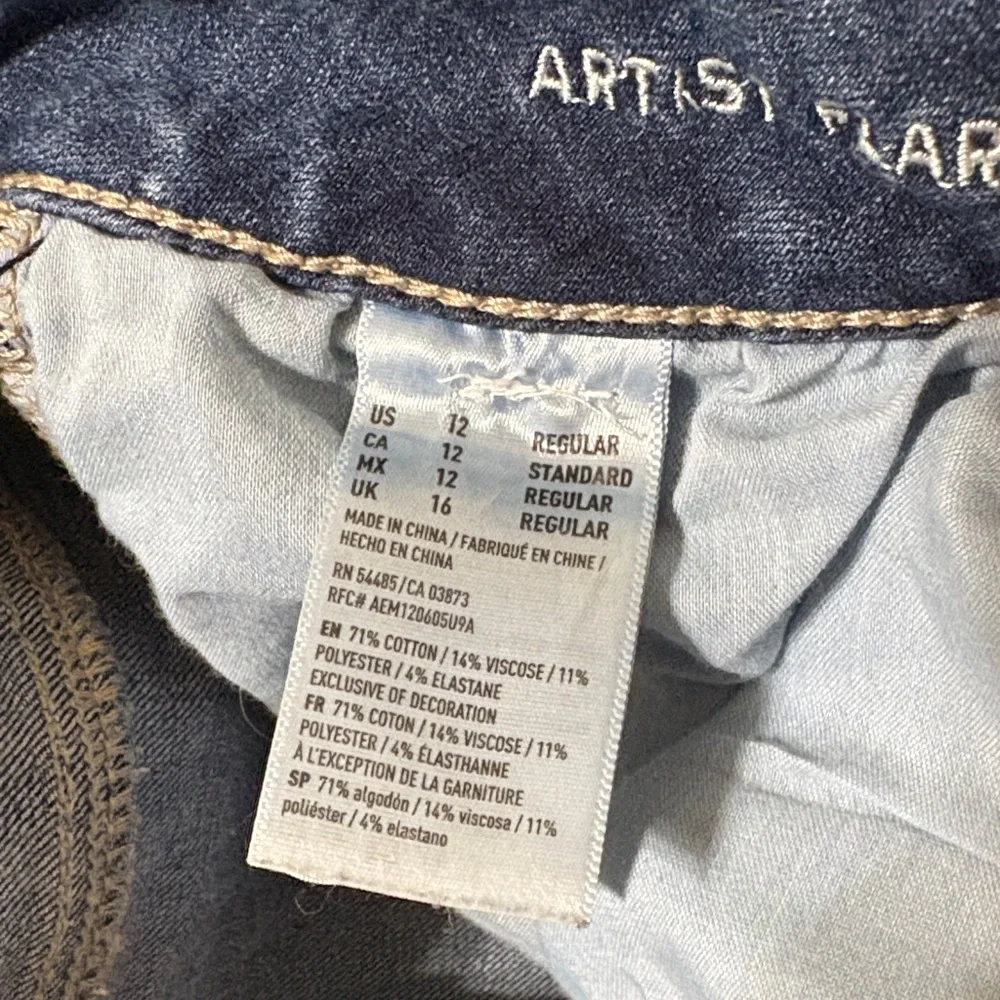 American Eagle Women's Flare Jeans Faded Blue - Picture 5 of 6